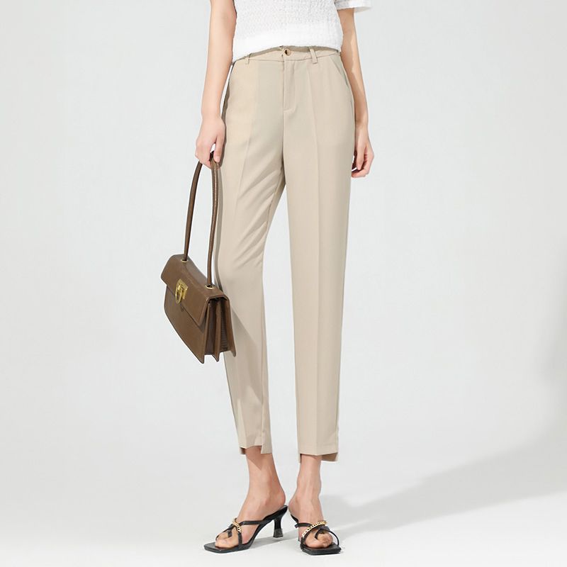 Pantalon Élégance Structurée | Taille Haute et Coupe Cigarette