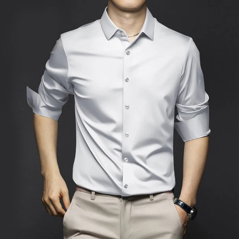 Chemise Noire Élégante | Style Moderne | Confort Soyeux