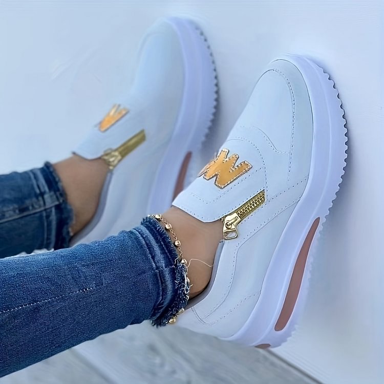 Baskets Chic à Détails Dorés | Confort et Style Urbain