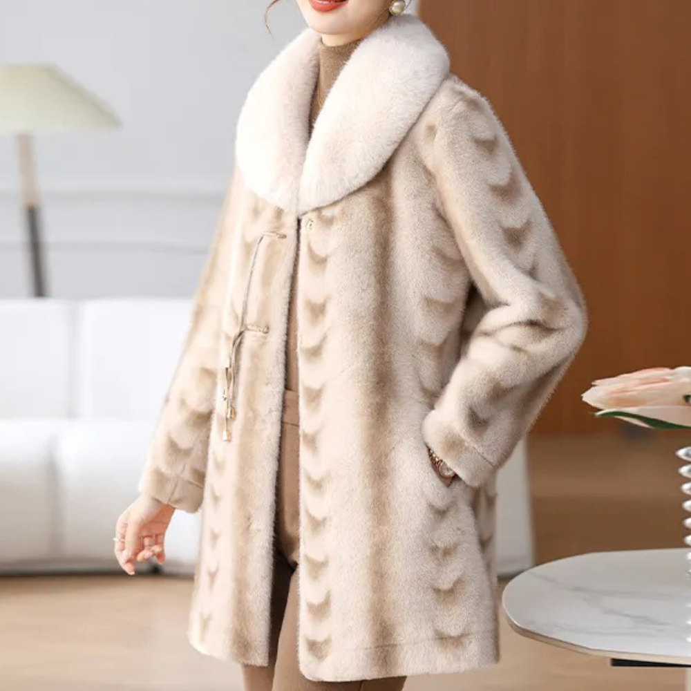 Manteau Effet Fourrure | Brun | Élégance et Confort d’Hiver