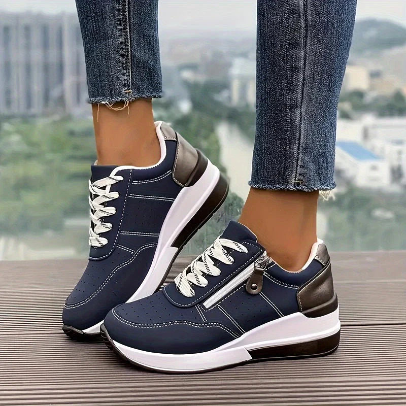 Baskets Compensées Femme | Zip | Confortables & Stylées