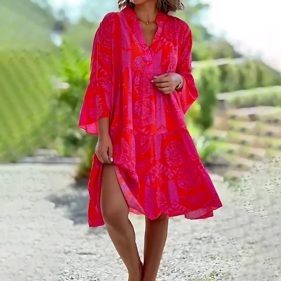 Robe à Imprimé Tropical | Légère | Vive et Fluide