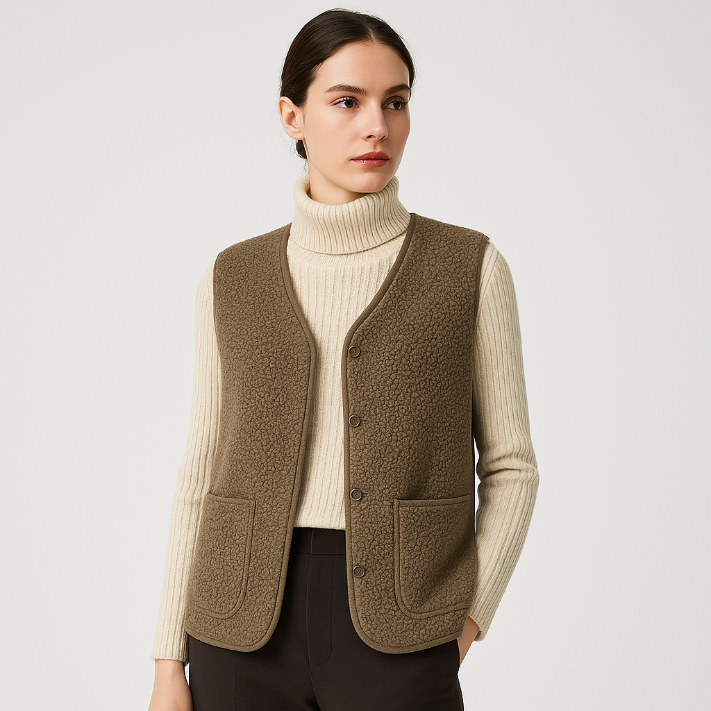 Gilet Sans Manches Sherpa | Marron Chocolat | Chaud, Douillet et Décontracté