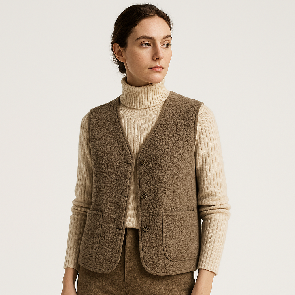 Gilet Sans Manches Sherpa | Marron Chocolat | Chaud, Douillet et Décontracté