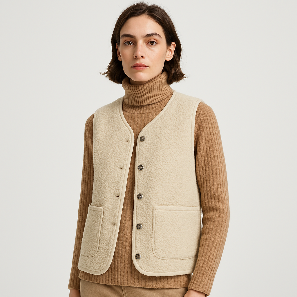 Gilet Sans Manches Sherpa | Marron Chocolat | Chaud, Douillet et Décontracté