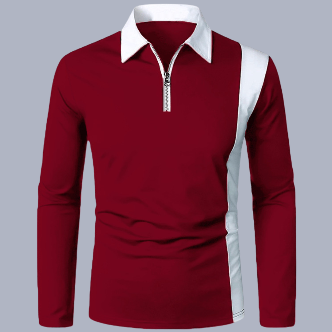 Polo Manches Longues | Col Zippé | Élégance & Confort