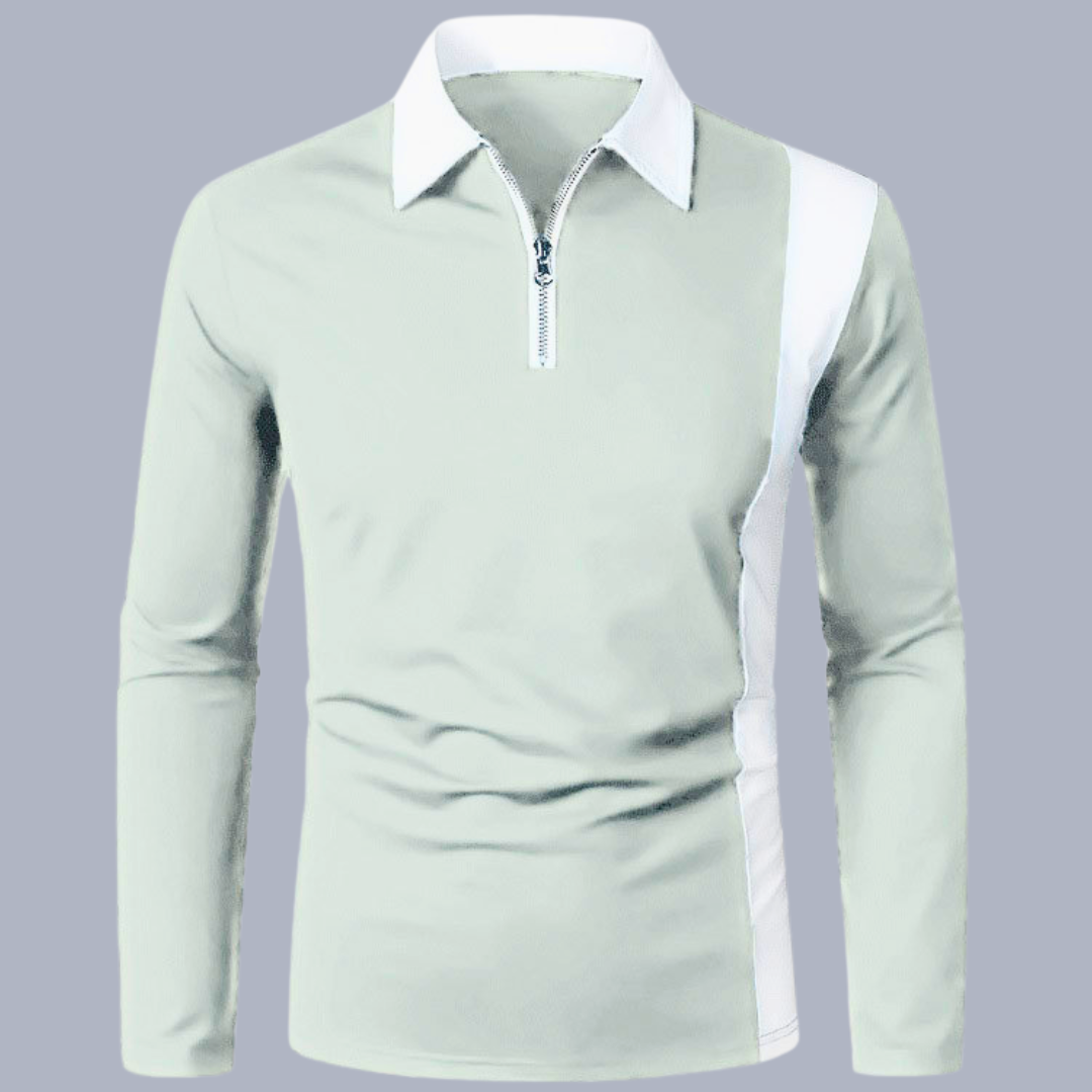 Polo Manches Longues | Col Zippé | Élégance & Confort