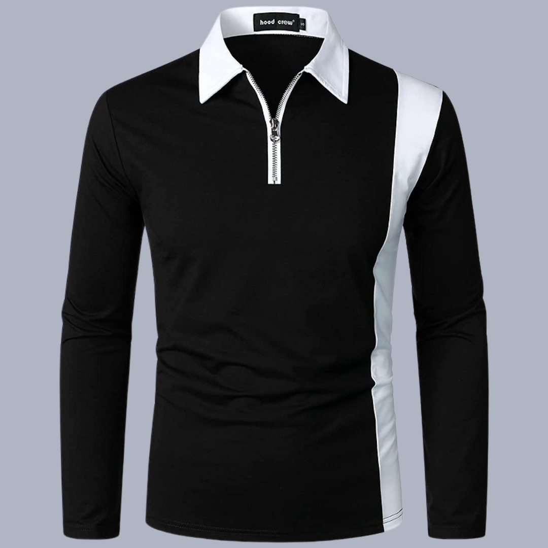 Polo Manches Longues | Col Zippé | Élégance & Confort