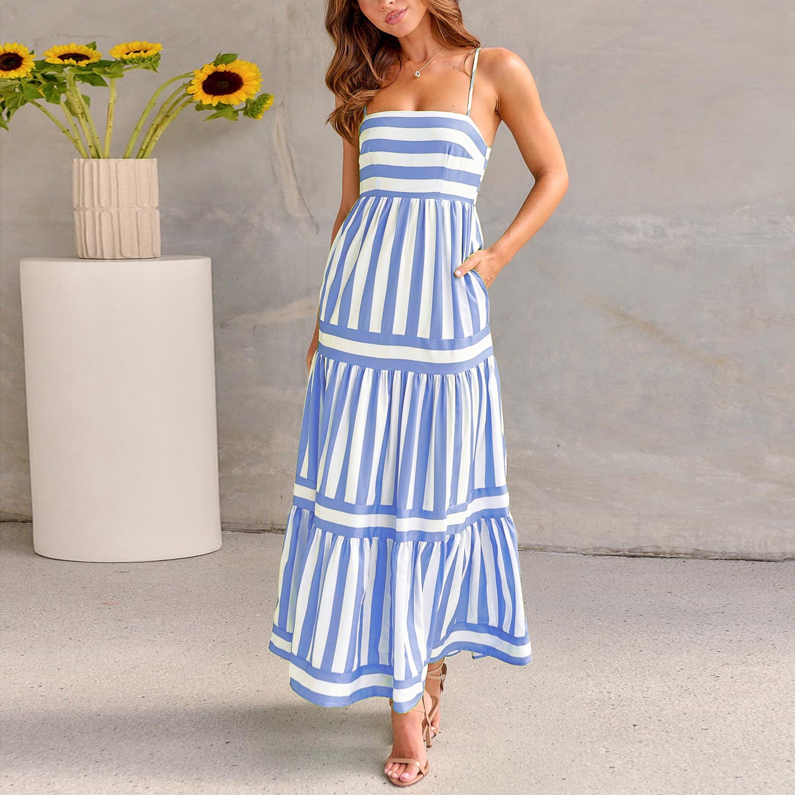 Robe Longue Rayée | Coton | Fluide & Légère
