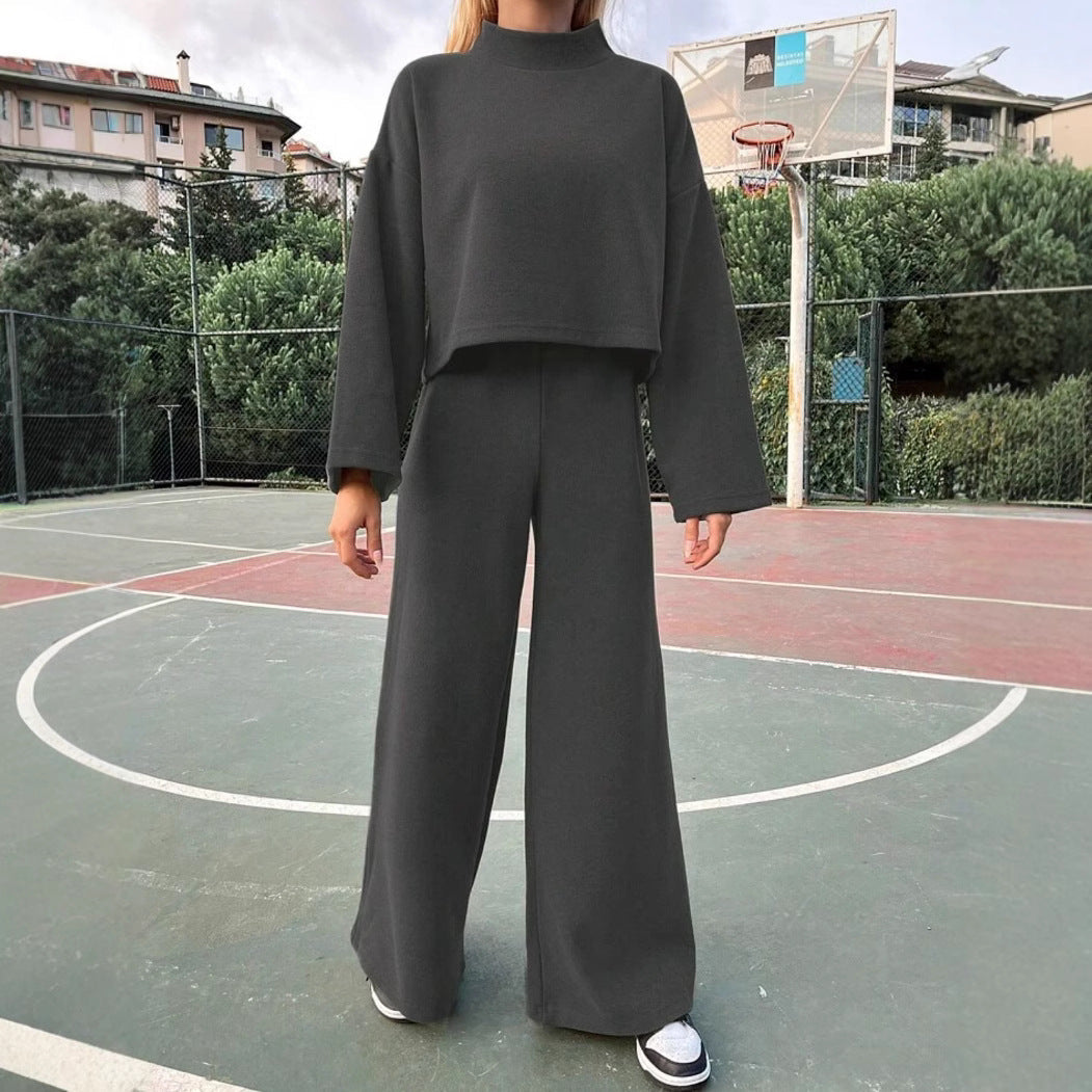 Ensemble Décontracté Deux Pièces en Maille | Confort Minimaliste et Silhouette Ample