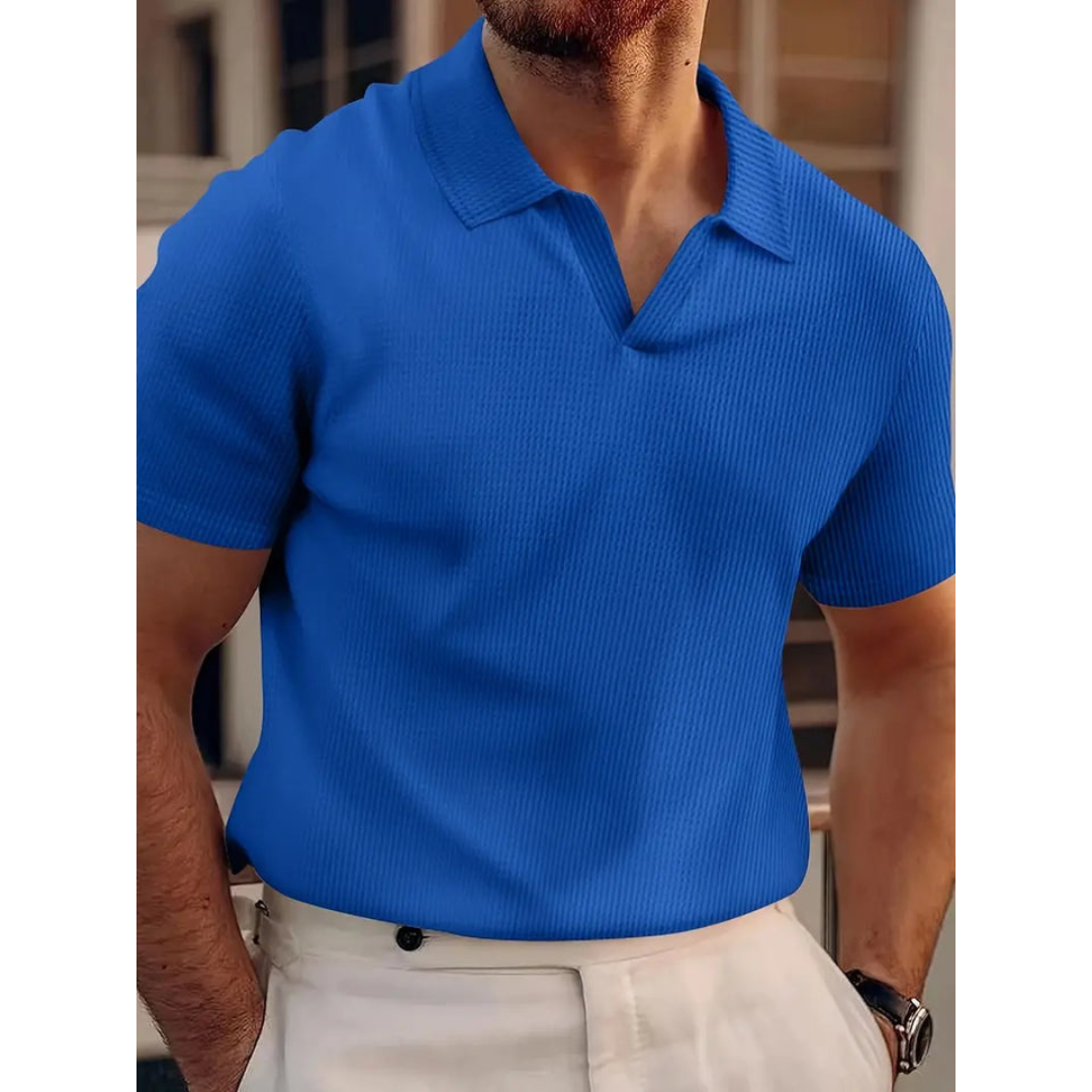 Polo en Maille Grise | Coton Doux | Confort Élégant