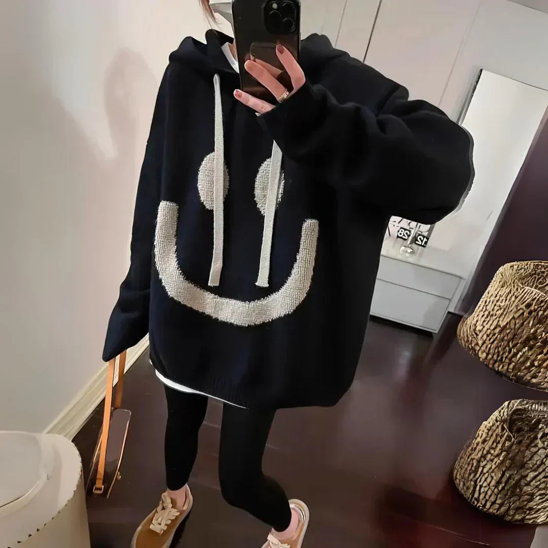 Sweat Oversize Smiley | Confort Décontracté et Touche Fun