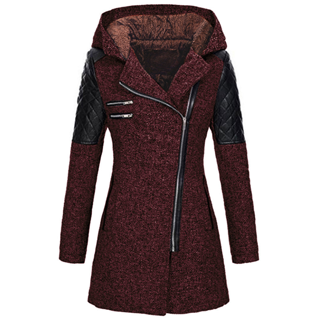 Eva - Manteau Long | Style Biker | Hiver Chic