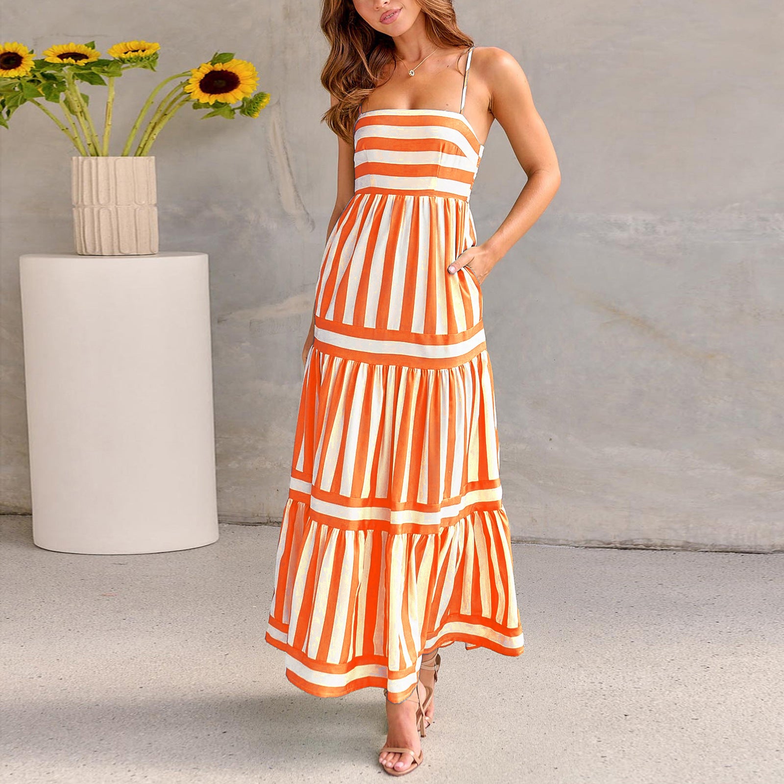 Robe Longue Rayée | Coton | Fluide & Légère