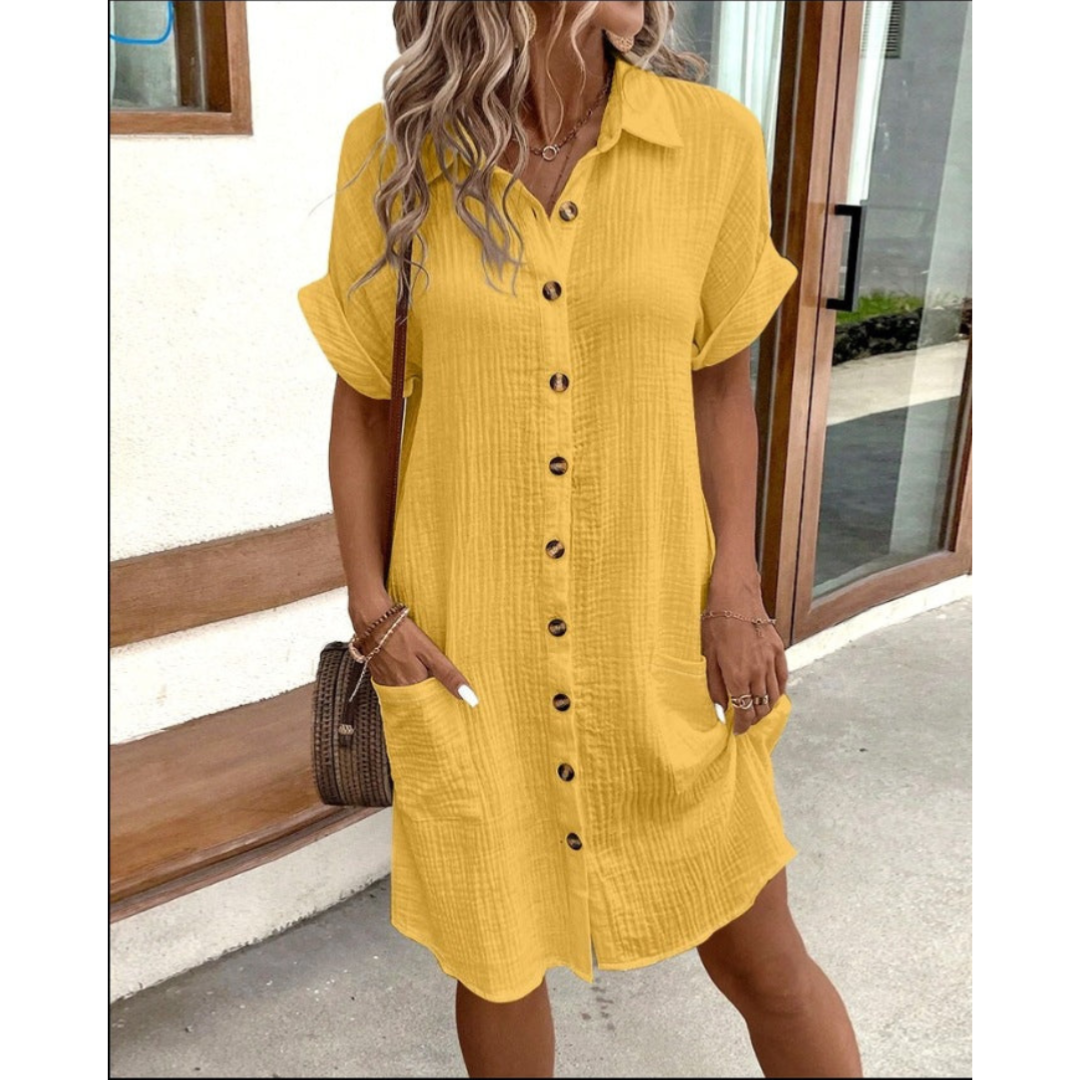 Robe Chemise Blanche | Coton | Légère et Décontractée