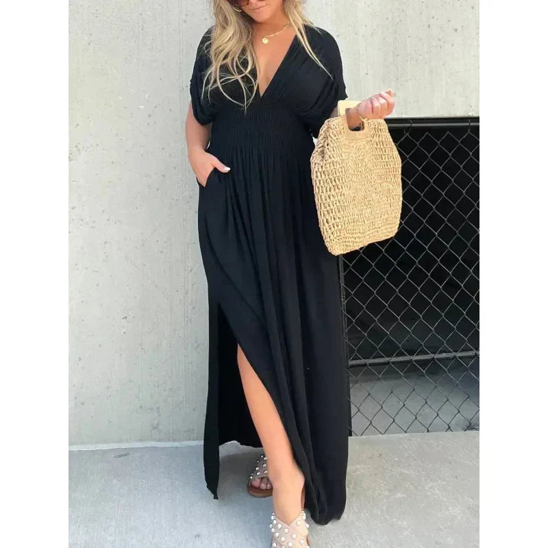 Emma - Robe Longue Décontractée | Élégance Intemporelle | Confort & Style