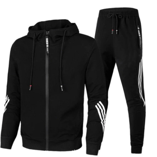 Ensemble de Survêtement Rouge et Noir | Confort Respirant | Style Sportif Moderne