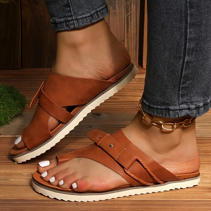 Sandales à Boucle Style Tongs | Élégance Décontractée et Confort