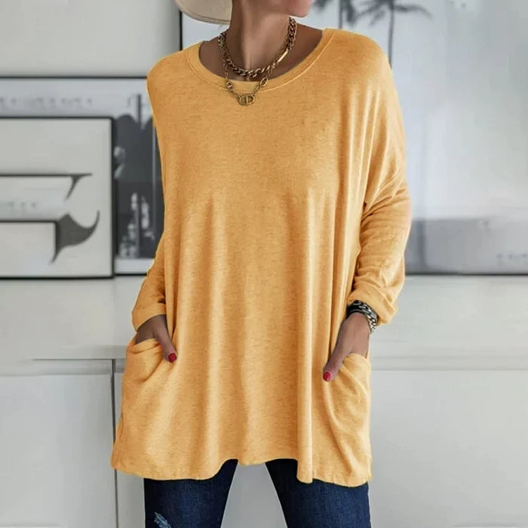 Haut Oversize en Maille | Confort & Élégance | Poches Pratiques