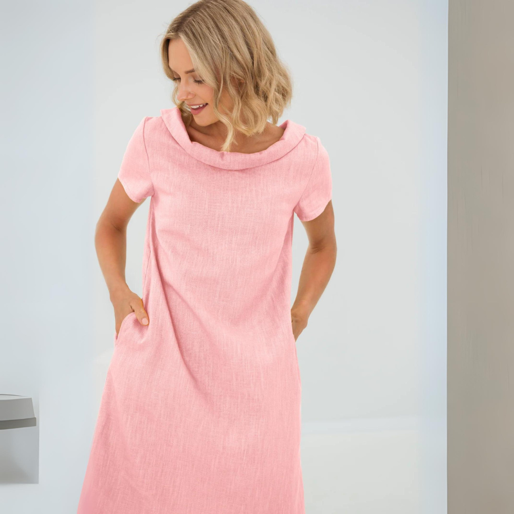 Robe en Lin | Jaune Soleil | Légère et Respirante