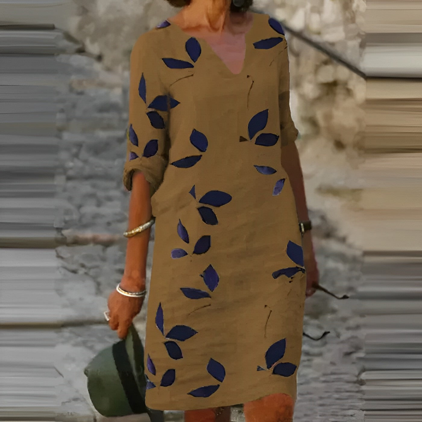 Robe Lin Feuilles | Lin Naturel | Légère et Élégante