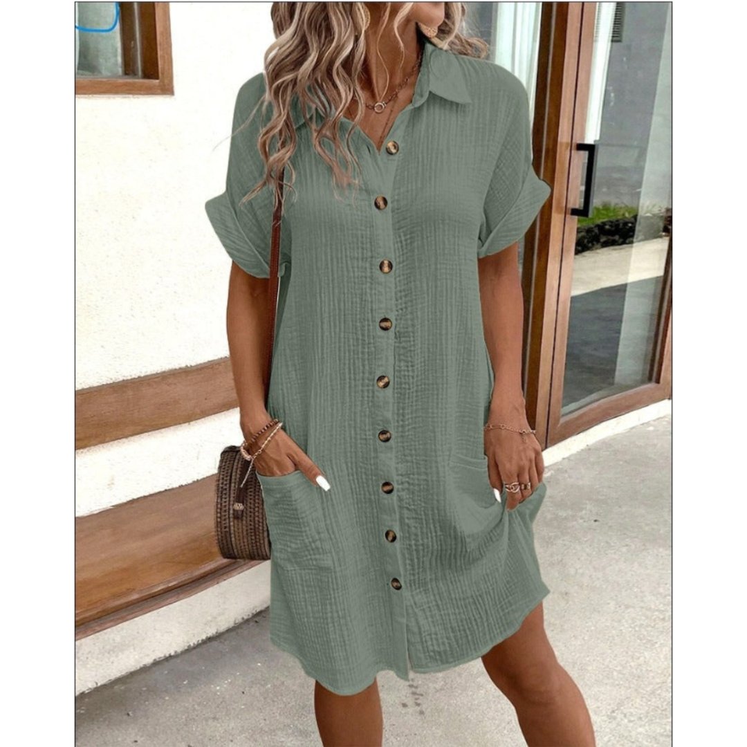 Robe Chemise Blanche | Coton | Légère et Décontractée