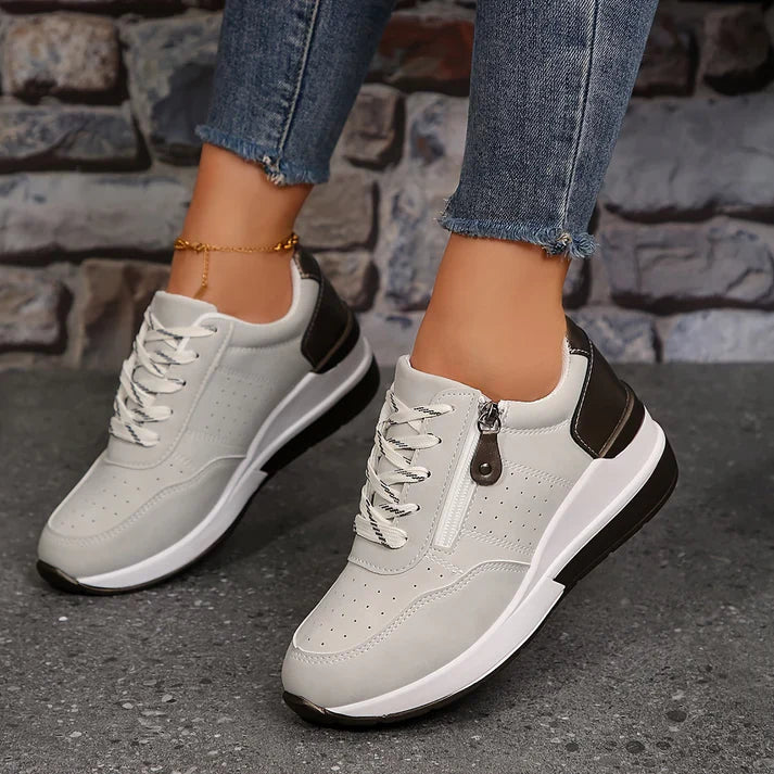 Baskets Compensées Femme | Zip | Confortables & Stylées