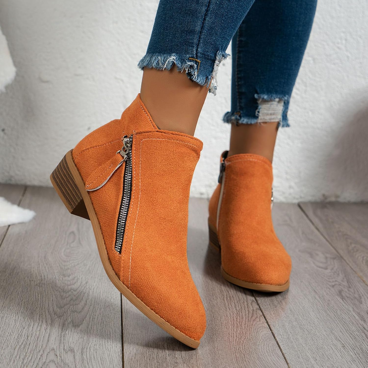 Bottines Suédées à Zip | Élégance Décontractée et Confort Quotidien