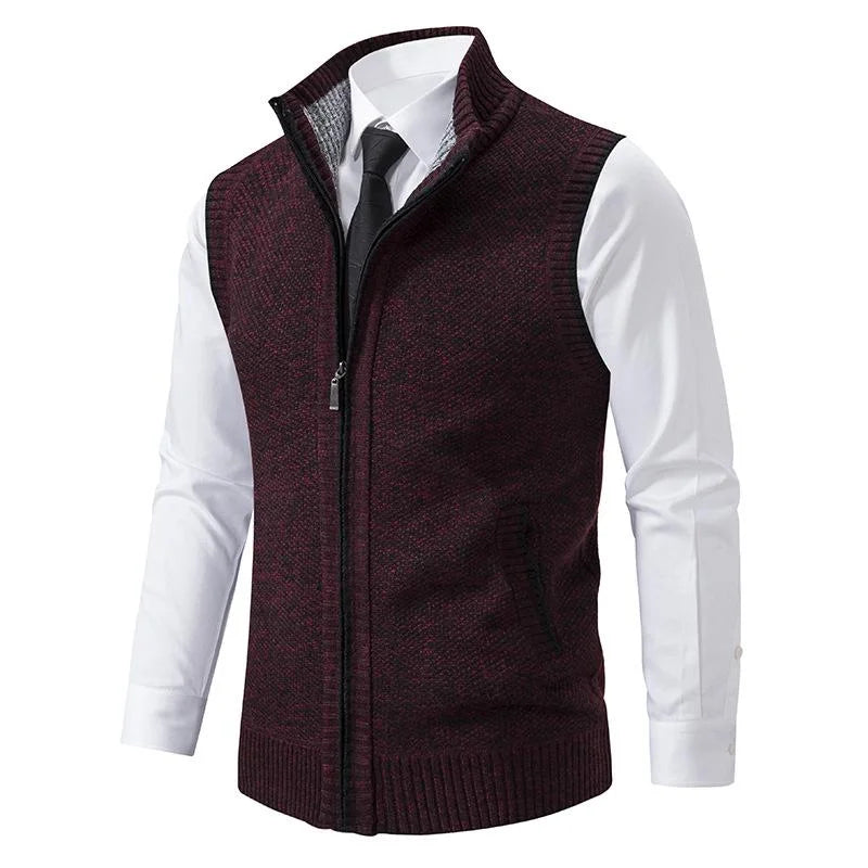 Gilet en Maille | Bordeaux | Chaud et Sophistiqué