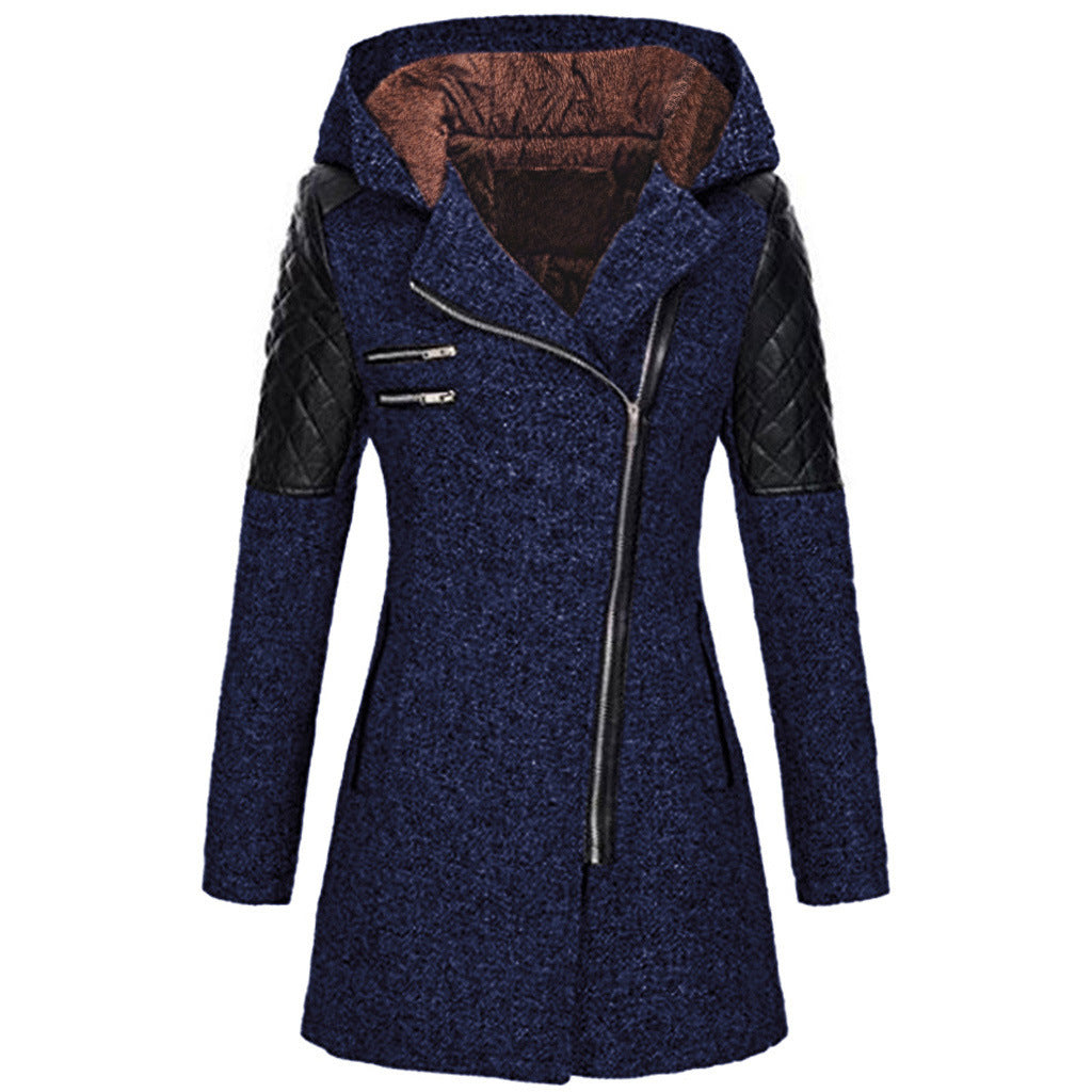 Eva - Manteau Long | Style Biker | Hiver Chic