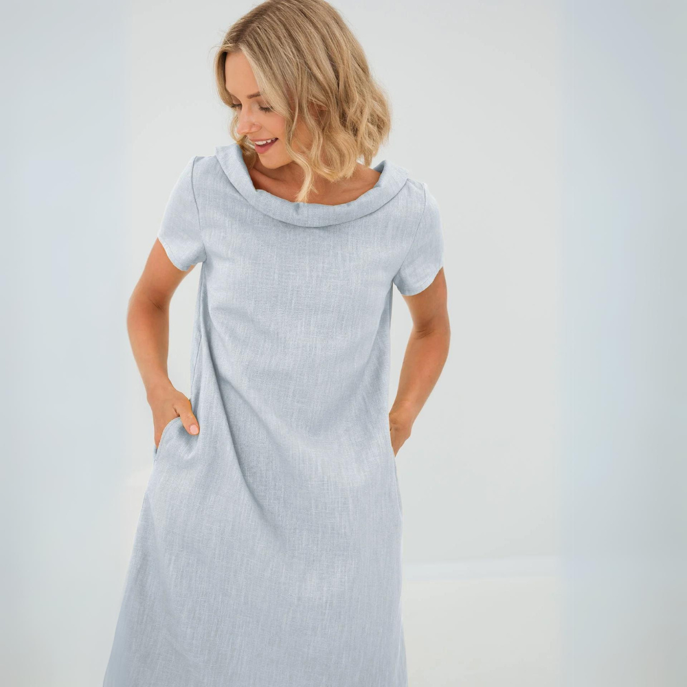 Robe en Lin | Jaune Soleil | Légère et Respirante