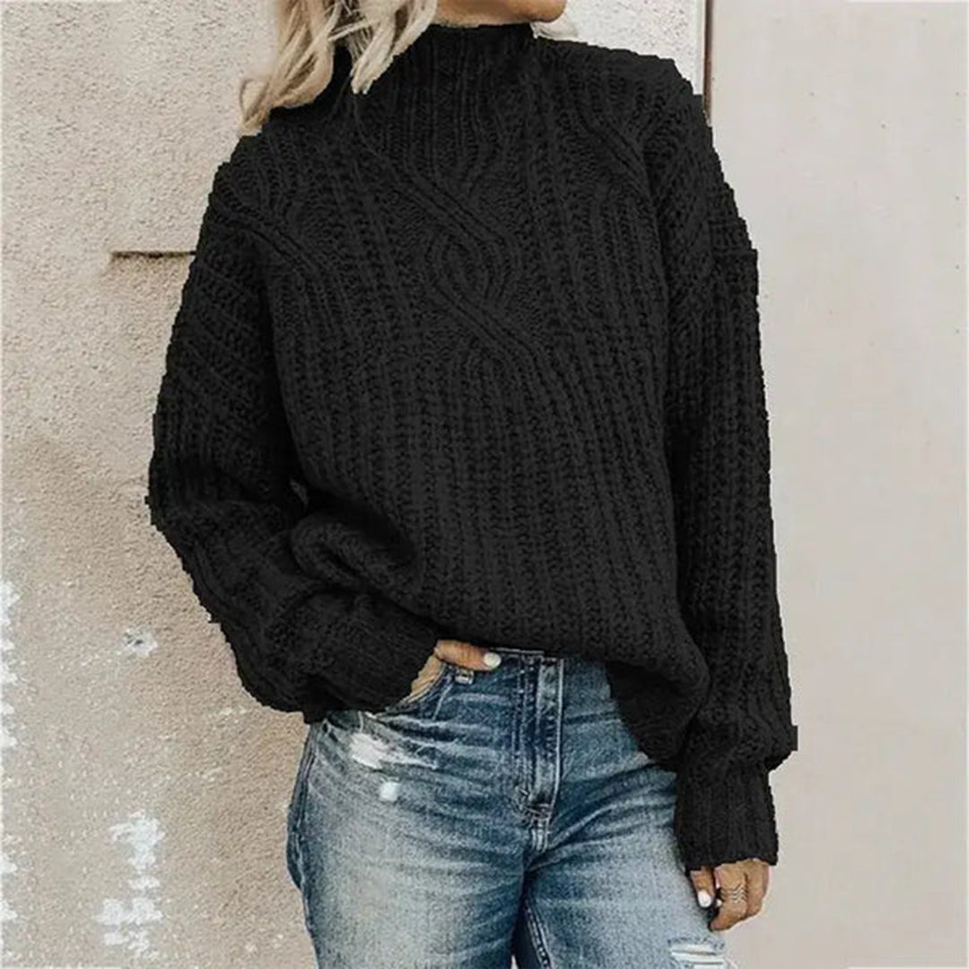 Pull Torsadé Noir | Coton | Chaud, Classique et Confortable