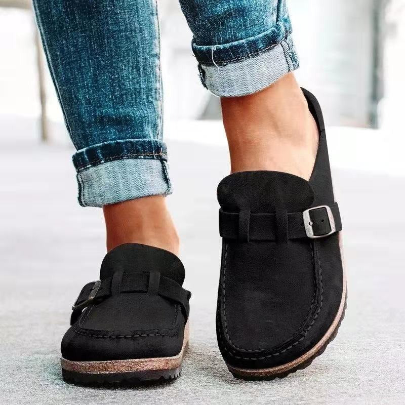 Mocassin Élégance Douce | Loafer Classique Boucle Femme