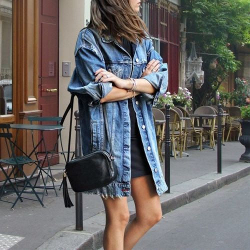 Veste Jean Oversize Femme | Effet Vintage | 100% Coton