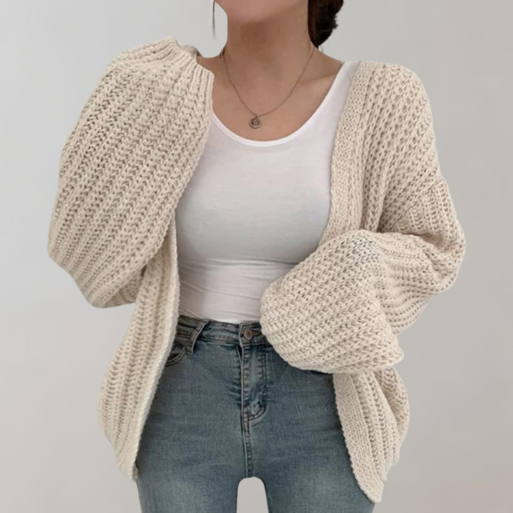Cosy Maille | Gilet Long Femme Tricoté Oversize