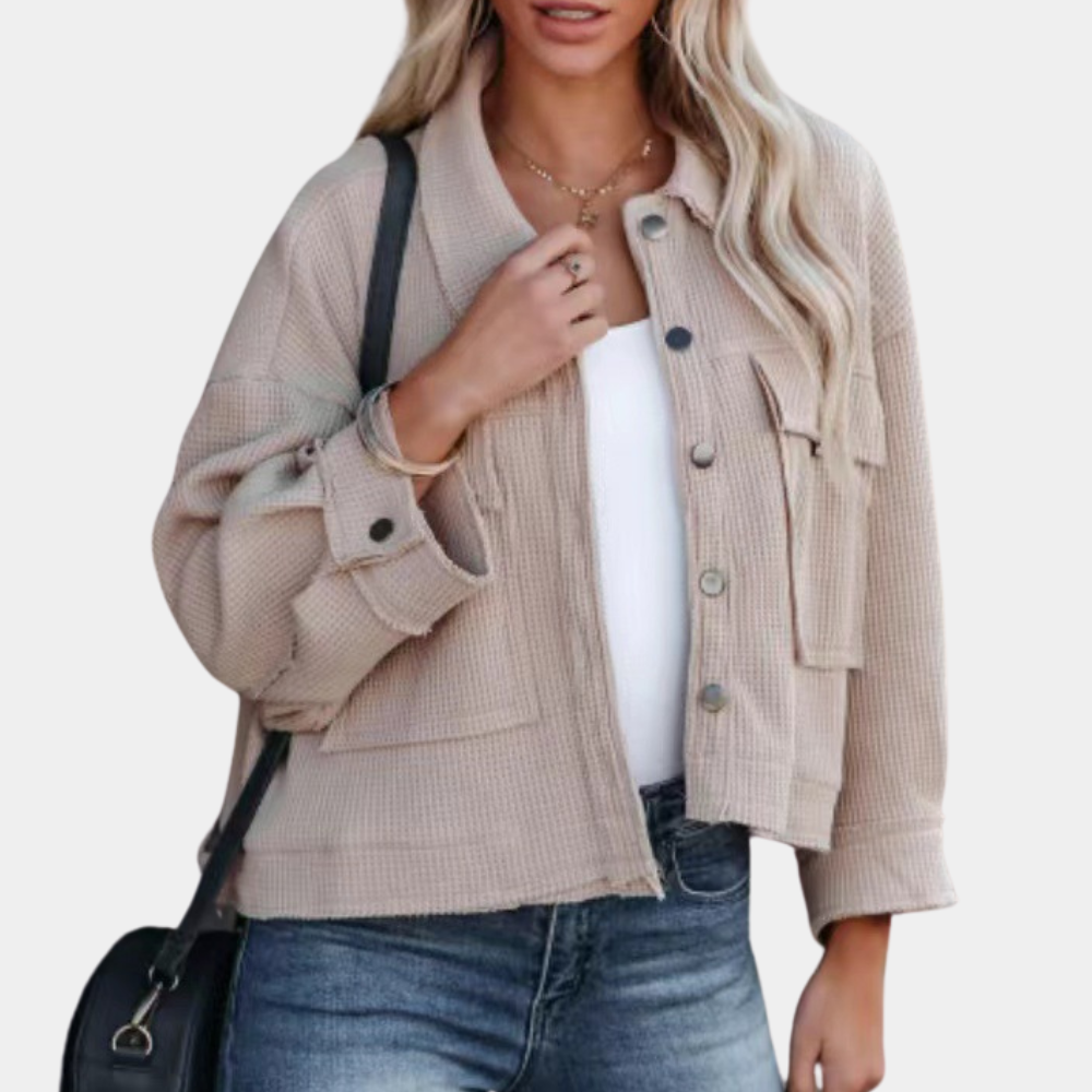 Veste Courte Gaufrée | Coton | Légère et Décontractée