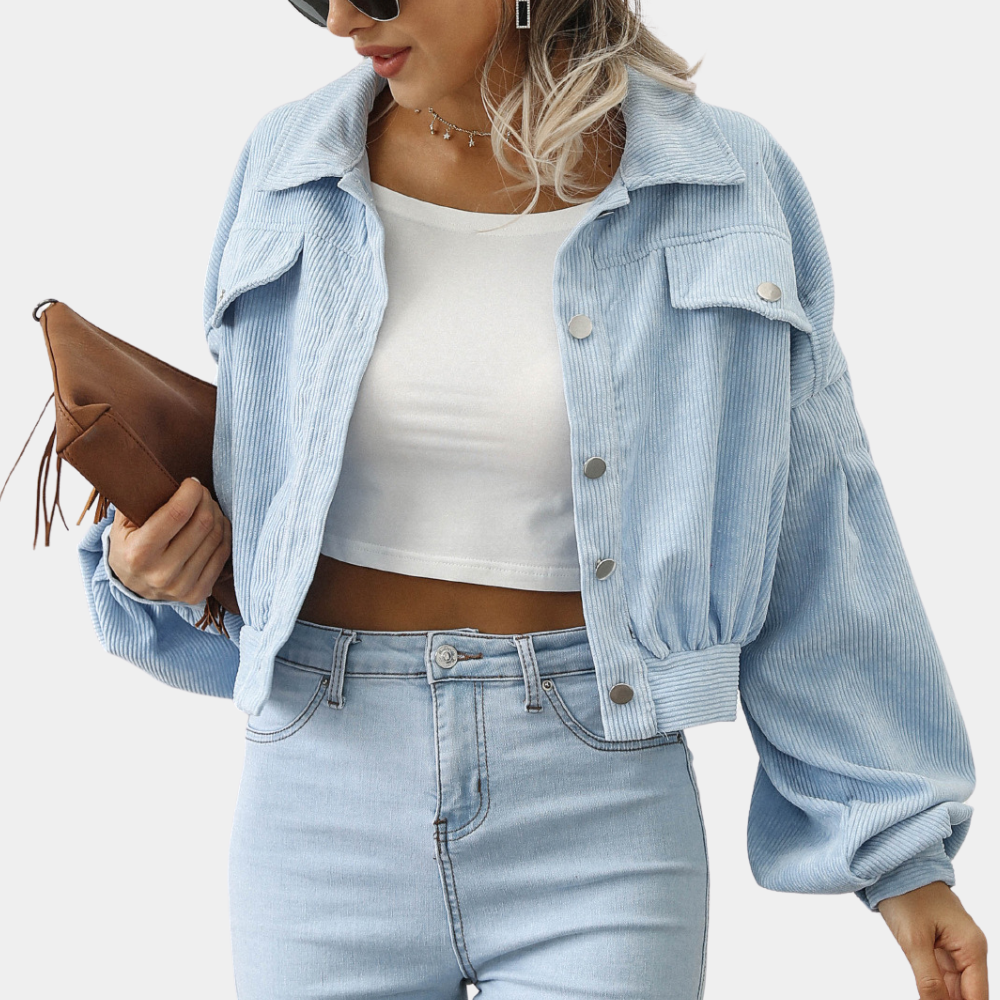 Veste Courte Velours | Coton | Look Rétro Décontracté