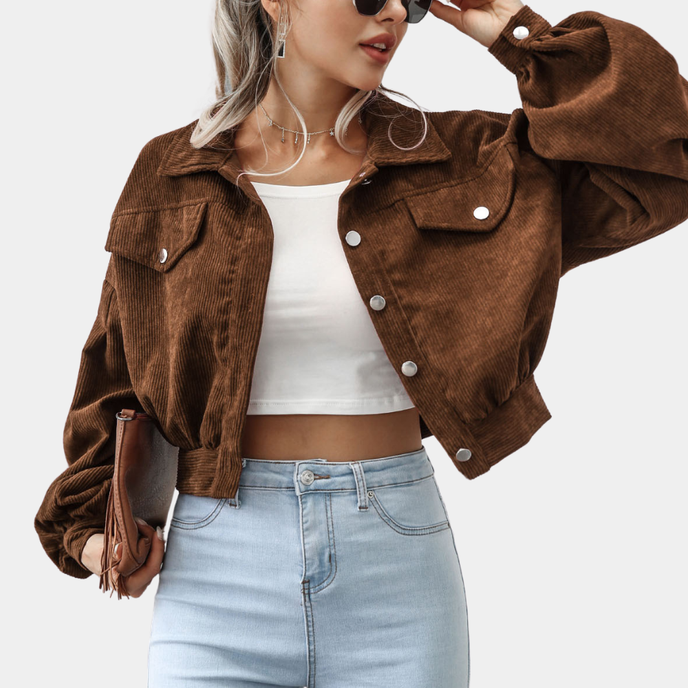 Veste Courte Velours | Coton | Look Rétro Décontracté