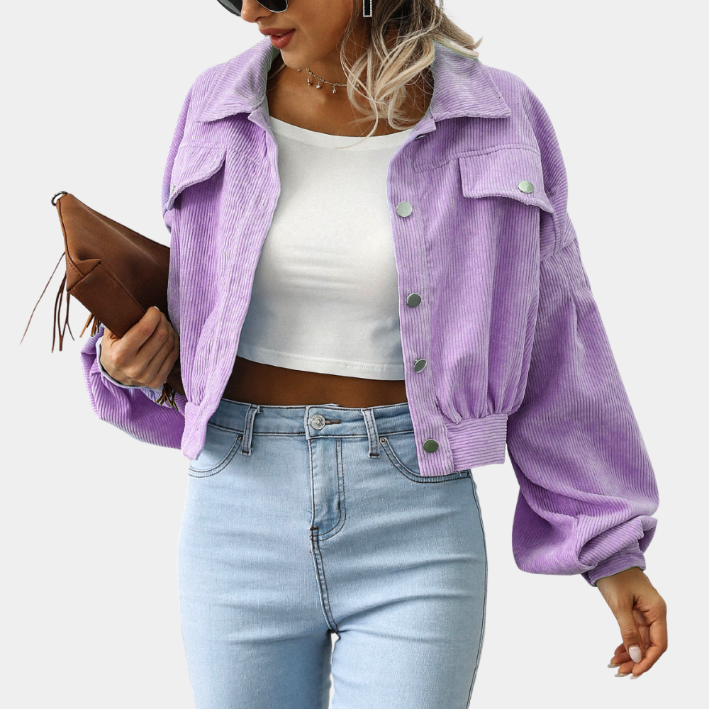 Veste Courte Velours | Coton | Look Rétro Décontracté