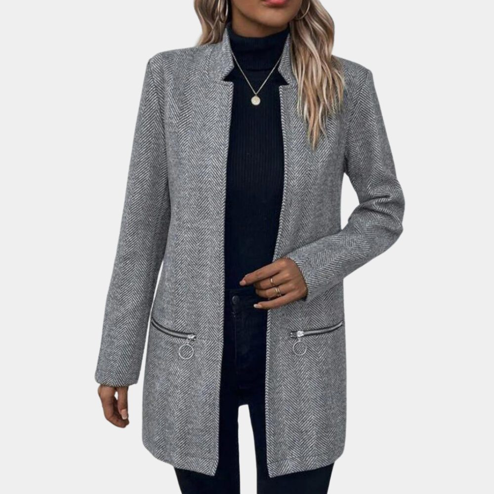 Blazer Long Chevrons | Coton | Élégant et Structuré