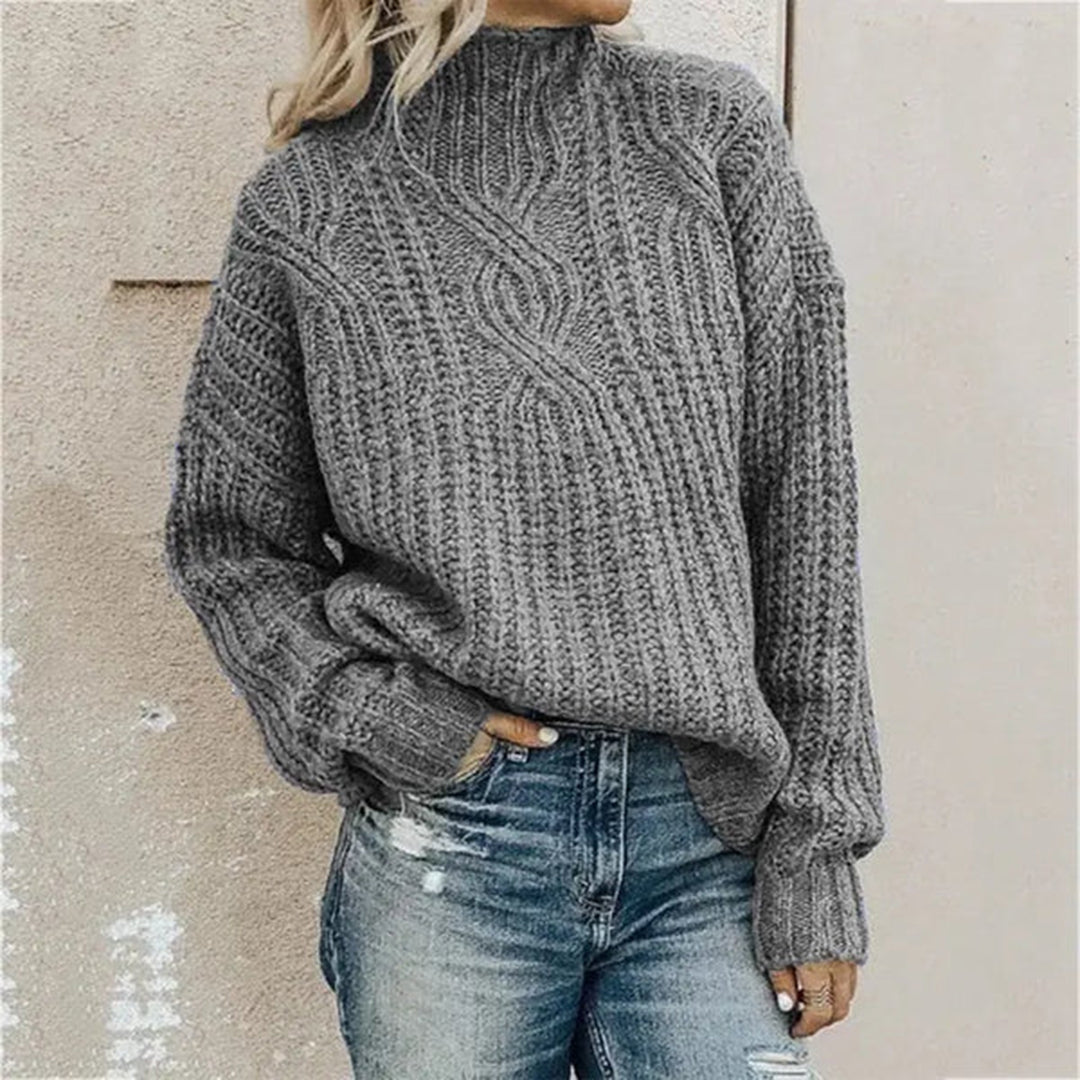 Pull Torsadé Noir | Coton | Chaud, Classique et Confortable