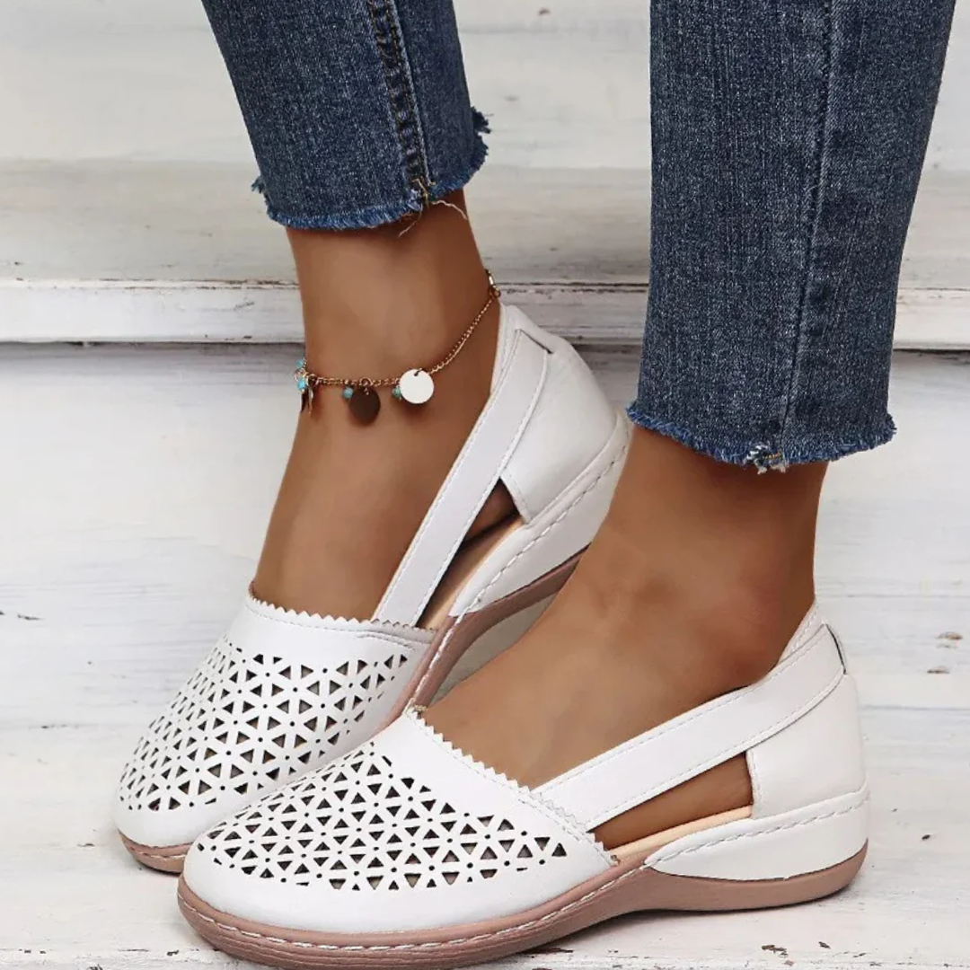 Ballerines Ajourées Rose | Confort Quotidien & Détail Découpé Chic