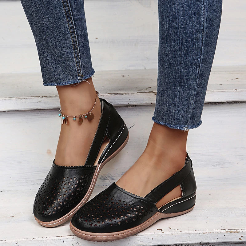 Ballerines Ajourées Rose | Confort Quotidien & Détail Découpé Chic