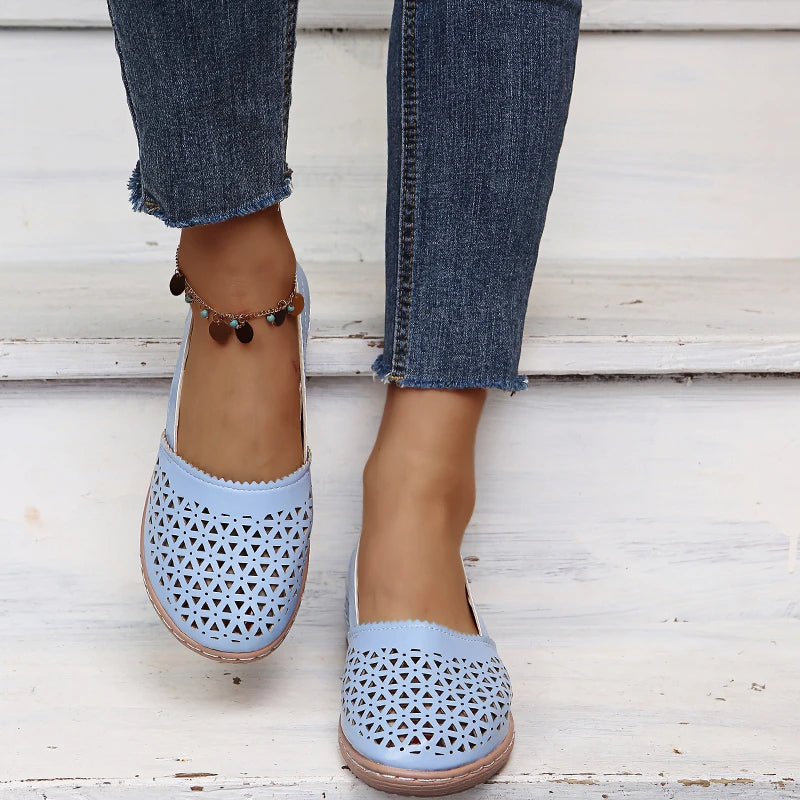 Ballerines Ajourées Rose | Confort Quotidien & Détail Découpé Chic