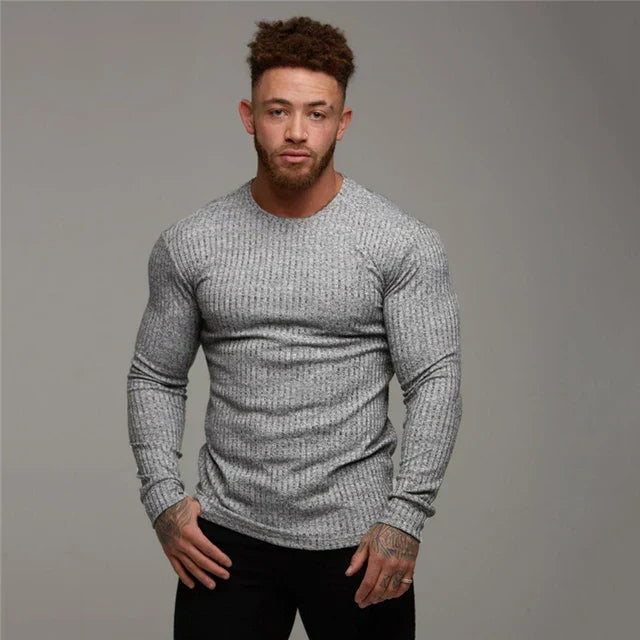 Pull Fin Côtelé | Blanc | Ajusté et Moderne