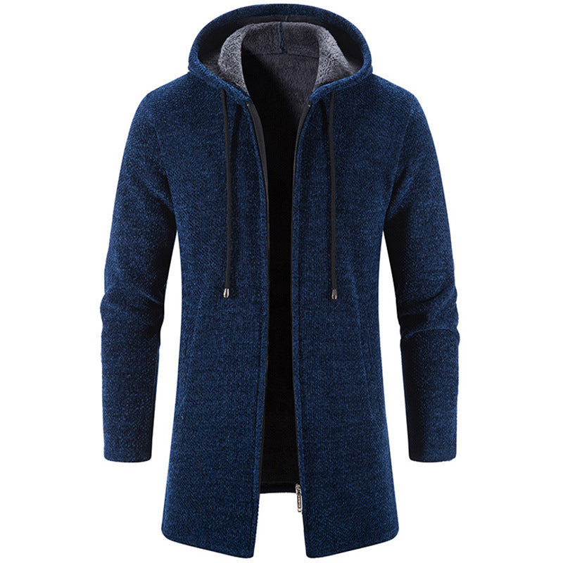 Veste Longue à Capuche | Doublée Sherpa | Chaude & Élégante