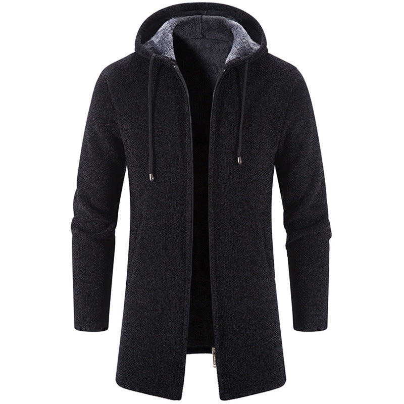 Veste Longue à Capuche | Doublée Sherpa | Chaude & Élégante