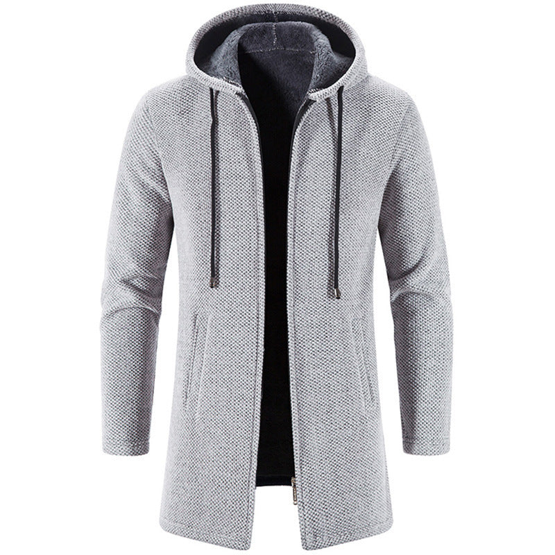 Veste Longue à Capuche | Doublée Sherpa | Chaude & Élégante