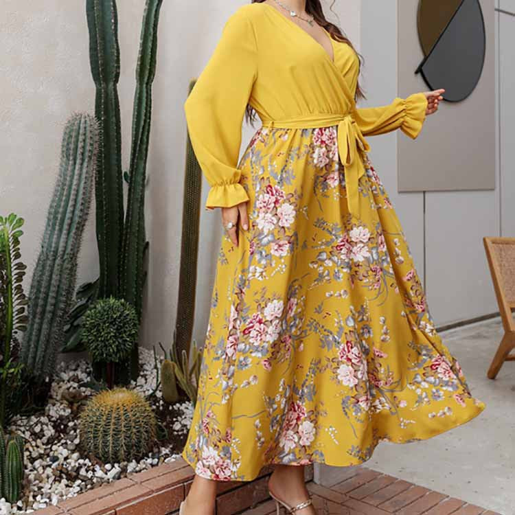 Robe Portefeuille Fleurie | Tissu Fluide & Taille Nouée | Lumineuse et Confortable