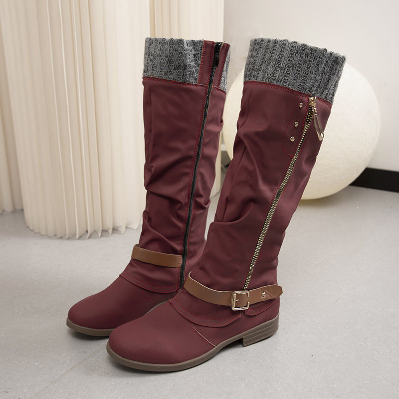Bottes Hautes à Talon Bloc | Style Hivernal et Confort Assuré